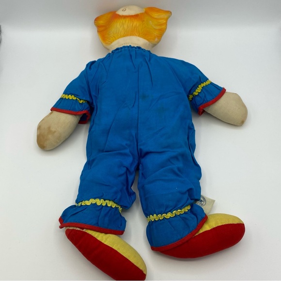 Bozo The Clown Knickerbocker Vintage Plush Toy Rubber Head Soft Body 15 Inch - Picture 8 of 10
